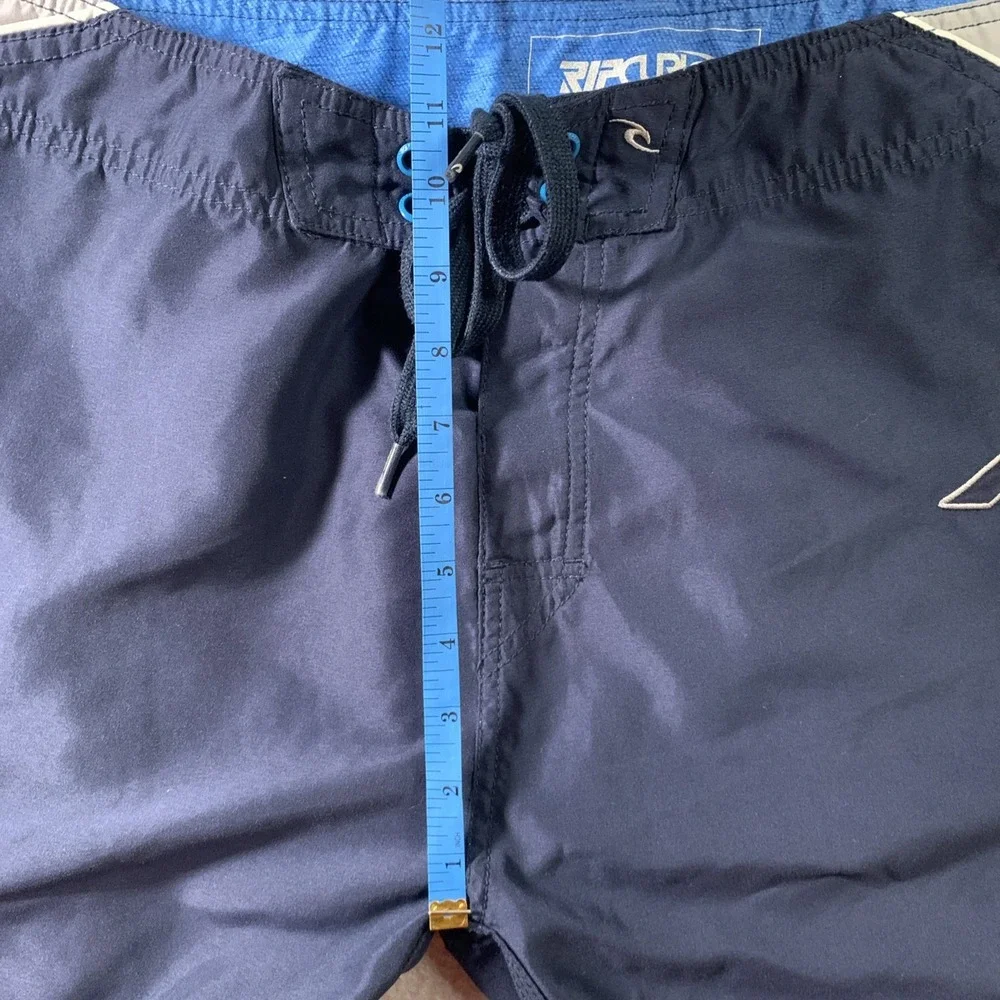 Rip Curl Vintage Y2k Board Shorts Mens Blue Surf 36x11 90s Cargo Baggy
